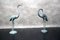 Hollywood Regency Metal Cranes, 1960s, Set of 2 7