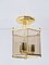 Regency Style Model 2914 Ceiling Lamp in Brass and Smoked Glass from Holtkötter, 1960s 3