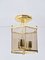 Regency Style Model 2914 Ceiling Lamp in Brass and Smoked Glass from Holtkötter, 1960s, Image 3