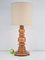 Brutalist Table Lamp in Turned Wood, 1960s, Image 6