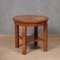 Mid-Century Round Cherrywood Veneer Game Side Table, 1950s 1