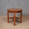 Mid-Century Round Cherrywood Veneer Game Side Table, 1950s 10