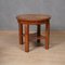 Mid-Century Round Cherrywood Veneer Game Side Table, 1950s 11