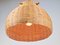 Lampe à Suspension Style Japandi en Osier, Rotin et Pin, 1960s-70s 4