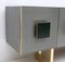 Vintage Italian Bar Sideboard in Glass and Brass, 1980s 7