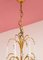 Lámpara de araña italiana grande con gotas de vidrio opalino blanco, años 70, Imagen 13