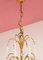 Large Italian Chandelier with White Opaline Glass Drops, 1970s 13