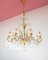 Large Italian Chandelier with White Opaline Glass Drops, 1970s 12