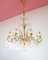 Large Italian Chandelier with White Opaline Glass Drops, 1970s, Image 12