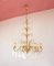 Large Italian Chandelier with White Opaline Glass Drops, 1970s 1