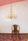 Large Italian Chandelier with White Opaline Glass Drops, 1970s 2