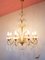 Large Italian Chandelier with White Opaline Glass Drops, 1970s 10