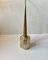 Scandinavian Modern Hanging Lamp in Crystal Glass and Brass, 1960s 1