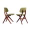 Teak Scissor Dining Chairs attributed to Louis van Teeffelen for Webe, 1950s, Set of 2 1