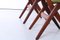 Teak Scissor Dining Chairs attributed to Louis van Teeffelen for Webe, 1950s, Set of 2, Image 13