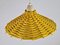 Yellow Hanging Lamp in Wicker Rattan, France, 1960s 2