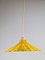 Lampe à Suspension Jaune en Osier Rotin, France, 1960s 11