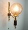 Lámparas de pared Mid-Century de latón y caoba, años 70. Juego de 2, Imagen 3