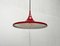 Mid-Century Space Age German Red Tulip Pendant Lamp by Rolf Krüger for Staff, 1960s 1