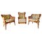 Living Room Set in Fake Bamboo and Rattan from Giorgetti Italia, 1970s, Set of 3 2