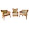 Living Room Set in Fake Bamboo and Rattan from Giorgetti Italia, 1970s, Set of 3, Image 2
