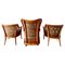 Living Room Set in Fake Bamboo and Rattan from Giorgetti Italia, 1970s, Set of 3 4