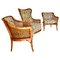 Living Room Set in Fake Bamboo and Rattan from Giorgetti Italia, 1970s, Set of 3 3