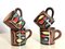 Tazas italianas de cerámica pintadas a mano de Deruta, años 60. Juego de 4, Imagen 2