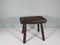 Vintage Brutalist Low Oak Stool, 1960s 7