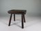 Vintage Brutalist Low Oak Stool, 1960s, Image 5