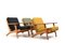GE-290 Easy Chairs by Hans J. Wegner for Getama, 1950s, Set of 3 2
