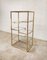 Vintage Geometric Gold-Plated Shelving Unit attributed to Belgo Chrom, 1970s 2