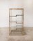 Vintage Geometric Gold-Plated Shelving Unit attributed to Belgo Chrom, 1970s 1