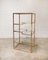 Vintage Geometric Gold-Plated Shelving Unit attributed to Belgo Chrom, 1970s 4