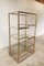 Vintage Geometric Gold-Plated Shelving Unit attributed to Belgo Chrom, 1970s 3