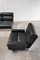 Leather & Steel Living Room Set attributed to Jacques Charpentier, France, 1970s, Set of 3, Image 6