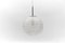 Large Ice Glass Ball Pendant Lamp from Doria, Germany, 1960s 5