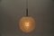Large Ice Glass Ball Pendant Lamp from Doria, Germany, 1960s 6
