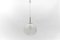 Large Ice Glass Ball Pendant Lamp from Doria, Germany, 1960s 7