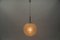 Large Ice Glass Ball Pendant Lamp from Doria, Germany, 1960s 2