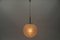 Large Ice Glass Ball Pendant Lamp from Doria, Germany, 1960s 4