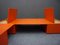 Space Age Orange Modular Lowboard, 1960s, Set of 3, Image 15