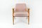 Vintage Model 366 Armchair in Pink Woool by Józef Chief Chiefski, 1960s 2