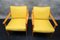 Vintage German Lounge Chairs in Yellow Fabric by Walter Knoll, 1960s, Set of 2, Image 16