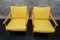 Poltrone vintage in tessuto giallo di Walter Knoll, Germania, anni '60, set di 2, Immagine 10