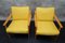 Vintage German Lounge Chairs in Yellow Fabric by Walter Knoll, 1960s, Set of 2, Image 10