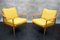 Vintage German Lounge Chairs in Yellow Fabric by Walter Knoll, 1960s, Set of 2, Image 14