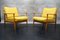 Deutsche Vintage Sessel aus Gelbem Stoff von Walter Knoll, 1960er, 2er Set 1