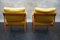 Vintage German Lounge Chairs in Yellow Fabric by Walter Knoll, 1960s, Set of 2, Image 8