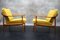 Vintage German Lounge Chairs in Yellow Fabric by Walter Knoll, 1960s, Set of 2, Image 19